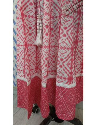 Neck Embroidered Frock Style A-Line Long Kurta